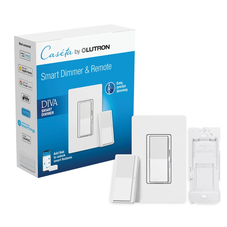 Smart Lighting Starter Kit with Dimmer - Gloss White